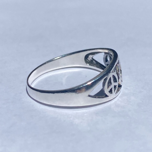 925 sterling silver “peace” ring ☮️ - Picture 8 of 14